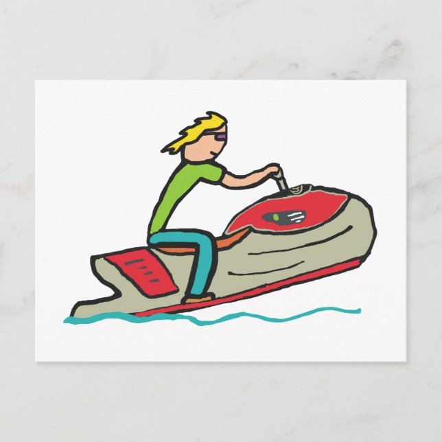 Jet Ski Postkarte (Vorderseite)