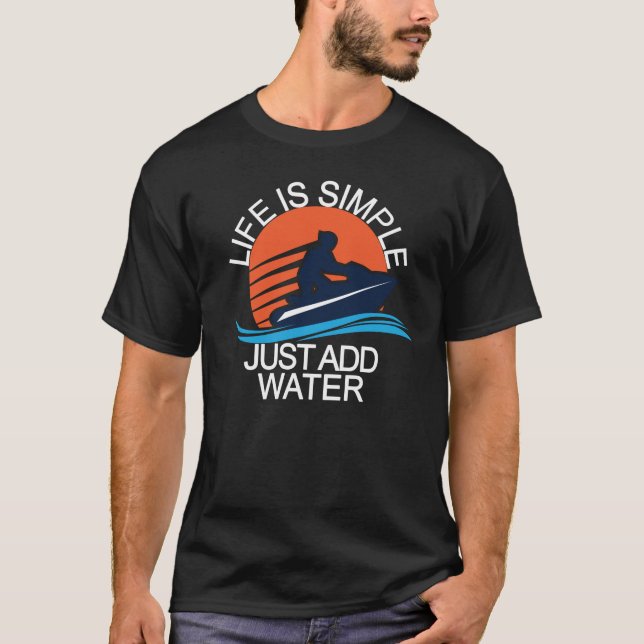 Jet Ski Shirt Vintager Funny Jetski Wasseraufnahme (Vorderseite)