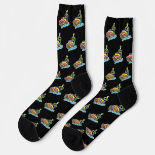 Jet Ski Stickman Socken