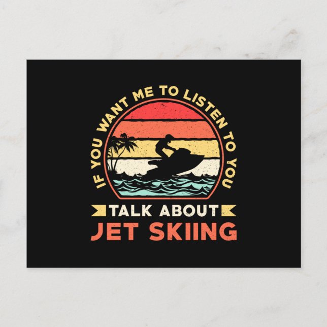 Jet Ski Talk über Jet Ski Wassersport Jetski Postkarte (Vorderseite)