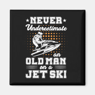 Jet Ski unterschätzt nie einen alten Mann auf eine Magnet