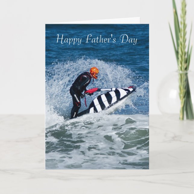 Jet Ski Vatertag Grußkarte Karte (Vorderseite)
