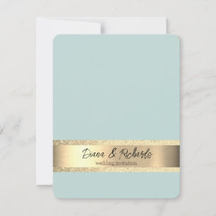 Jet Stream Goldfolie Rustikale Hochzeitseinladung RSVP Karte