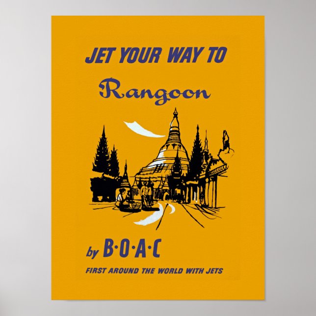 Jet Your Way to Rangoon Poster (Vorne)