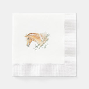 Jetable Cheval Farm Mariage cocktail serviette