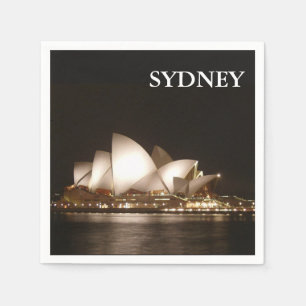 Jetable Nuit à la serviette de cocktail d'opéra