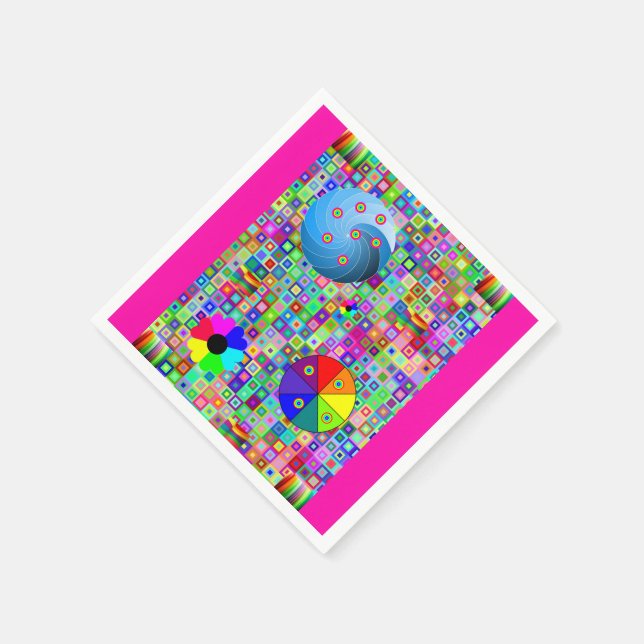 Jetable Papier coloré serviette (Coin)