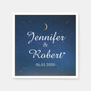 Jetable Serviette de mariage Nuit étoilée