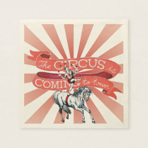 Jetable Serviette de papier de cirque vintage (50)