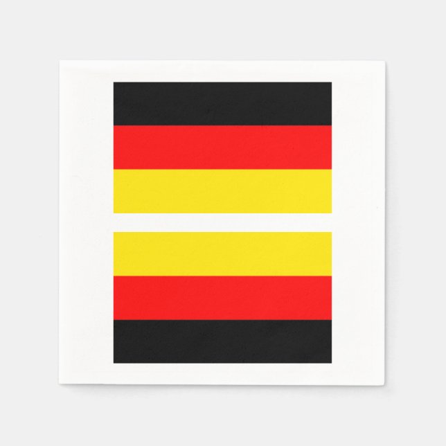 Jetable Serviette Drapeau Allemand (Devant)