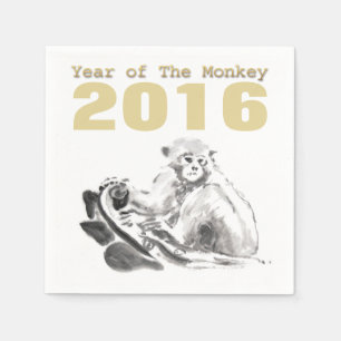 Jetable Singe peignant la serviette 2016 chinoise de