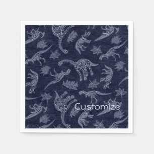 Jetables Âge Des Dinosaures Squelette Motif serviettes
