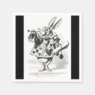 Jetables Alice dans les serviettes de papier de lapin blanc