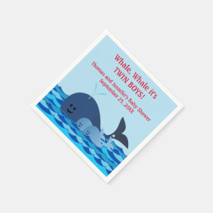 Jetables Baleine, c'est des serviettes d'un baby shower de