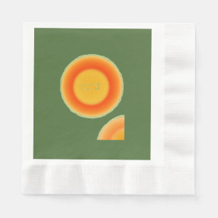 Jetables Cantalope Cantaloue Papier serviettes Fruit servie