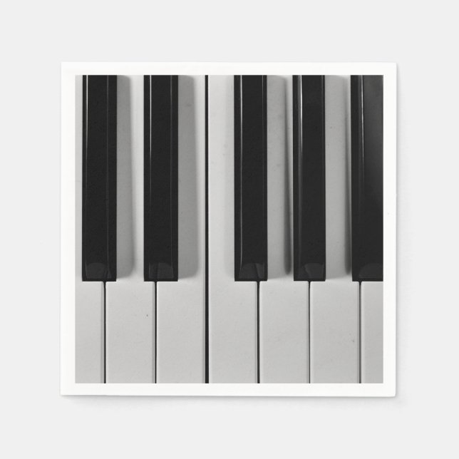 Jetables Clavier de piano serviettes personnalisées (Devant)
