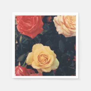 Jetables Cocktail serviettes avec Rose