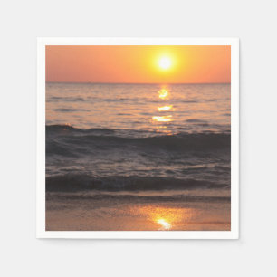 Jetables Coucher du soleil, serviettes de papier
