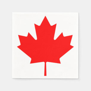 Jetables Drapeau canadien serviettes en feuille d'érable ro