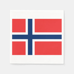 Jetables Drapeau des serviettes de papier de la Norvège
