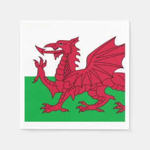 Jetables Drapeau des serviettes de papier du Pays de Galles