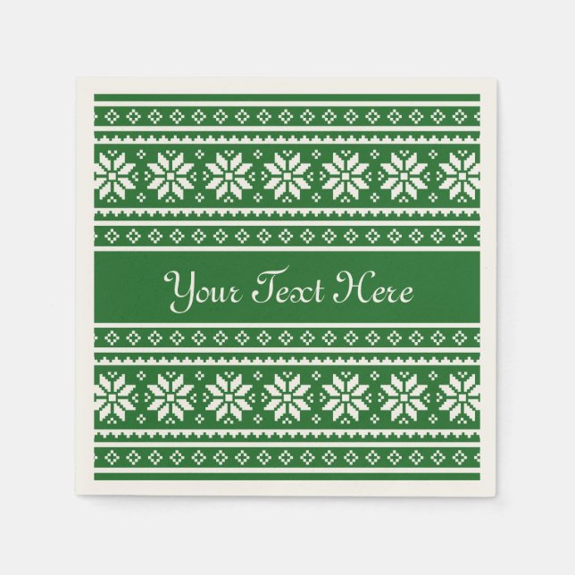 Jetables Drôle vert Vilain Noël Sweater serviettes de fête (Devant)