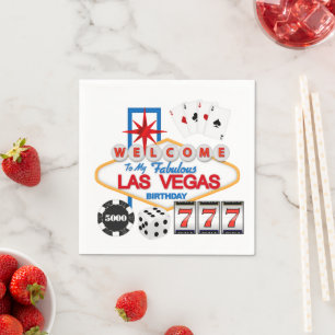 Jetables Las Vegas Anniversaire de fête serviettes en papie