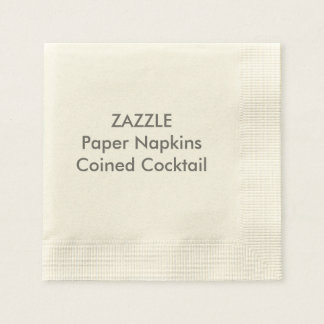 Jetables Papier personnalisé serviettes ECRU COCKTAIL COINÉ