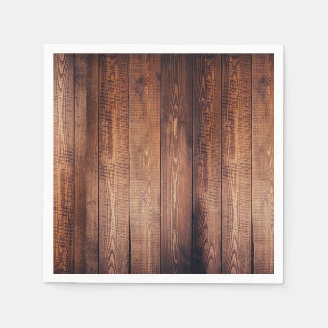 Jetables Serviettes à l'aspect bois (Devant)