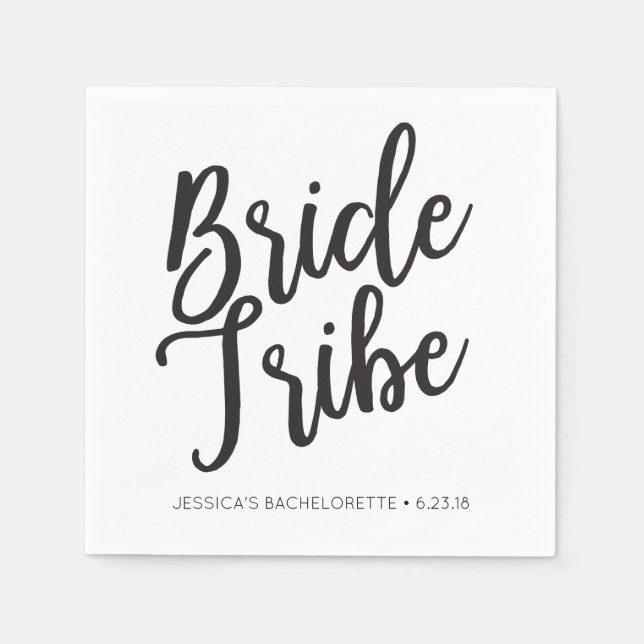 Jetables Serviettes Bachelorette - serviettes de la tribu d (Devant)