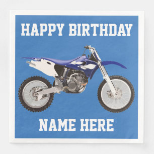 Jetables Serviettes bleues de sport d'anniversaire de vélo