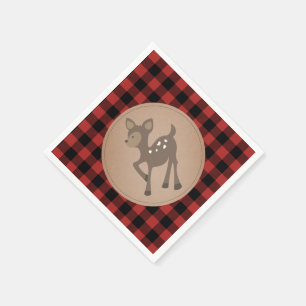 Jetables Serviettes de baby shower de plaid de bûcheron de