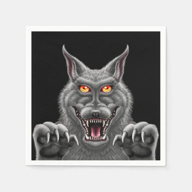 Jetables Serviettes de la partie papier de loup-garou Fierc (Devant)