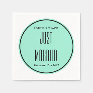 Jetables Serviettes de mariage Just Married