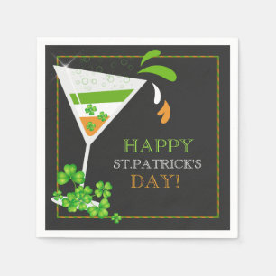 Jetables Serviettes de papier de cocktail de shamrock de