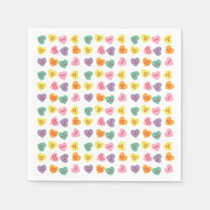 Jetables Serviettes de papier de coeurs de sucrerie de