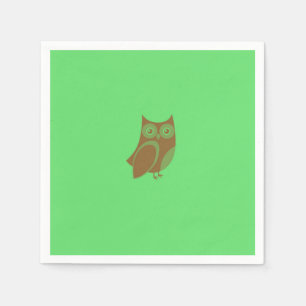Jetables Serviettes de papier de hibou Brown