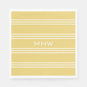 Jetables Serviettes de papier de monogramme fait sur