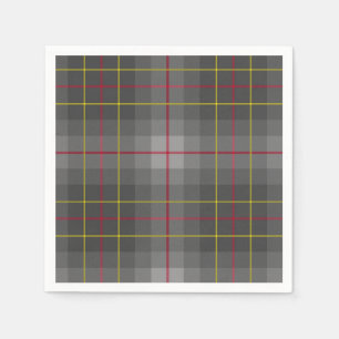 Jetables Serviettes de papier de tartan gris