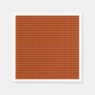 Jetables Serviettes de papier de tartan orange