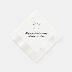 Jetables Serviettes de papier "en verre de Champagne"