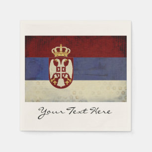 Jetables Serviettes de partie de drapeau de la Serbie