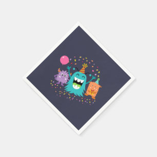 Jetables Serviettes de partie de monstre d'ANNIVERSAIRE de