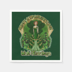 Jetables Serviettes du jour de St Patrick irlandais de