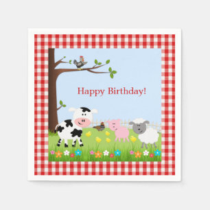 Jetables Serviettes mignonnes de fête d'anniversaire