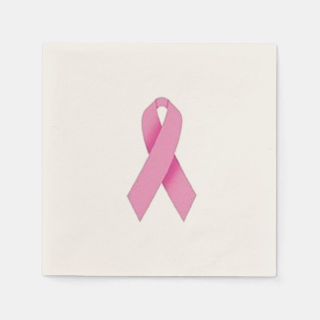 Jetables Serviettes personnalisées pour cancer du sein (Devant)