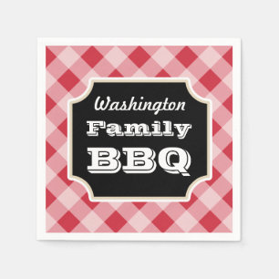 Jetables Serviettes personnalisées pour fête de BBQ familia