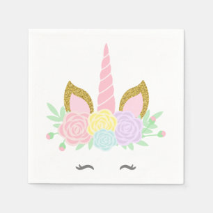 Jetables Serviettes pour Baby Shower Licorne Mignonne