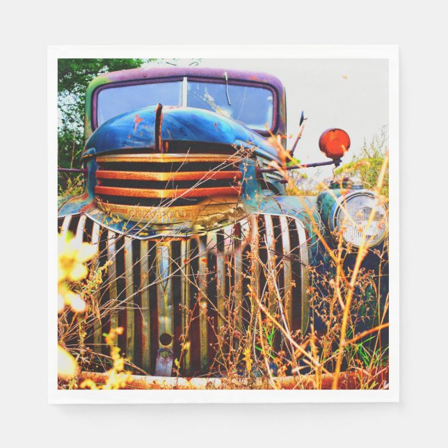 Jetables vieilles serviettes de camion de ferme (Devant)