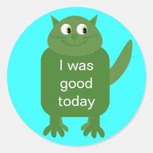 J'Étais Bien Aujourd'Hui Stickers Cartoon Vert